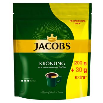 Кофе Jacobs Kronung растворимый 230г - купить, цены на Auchan - фото 1