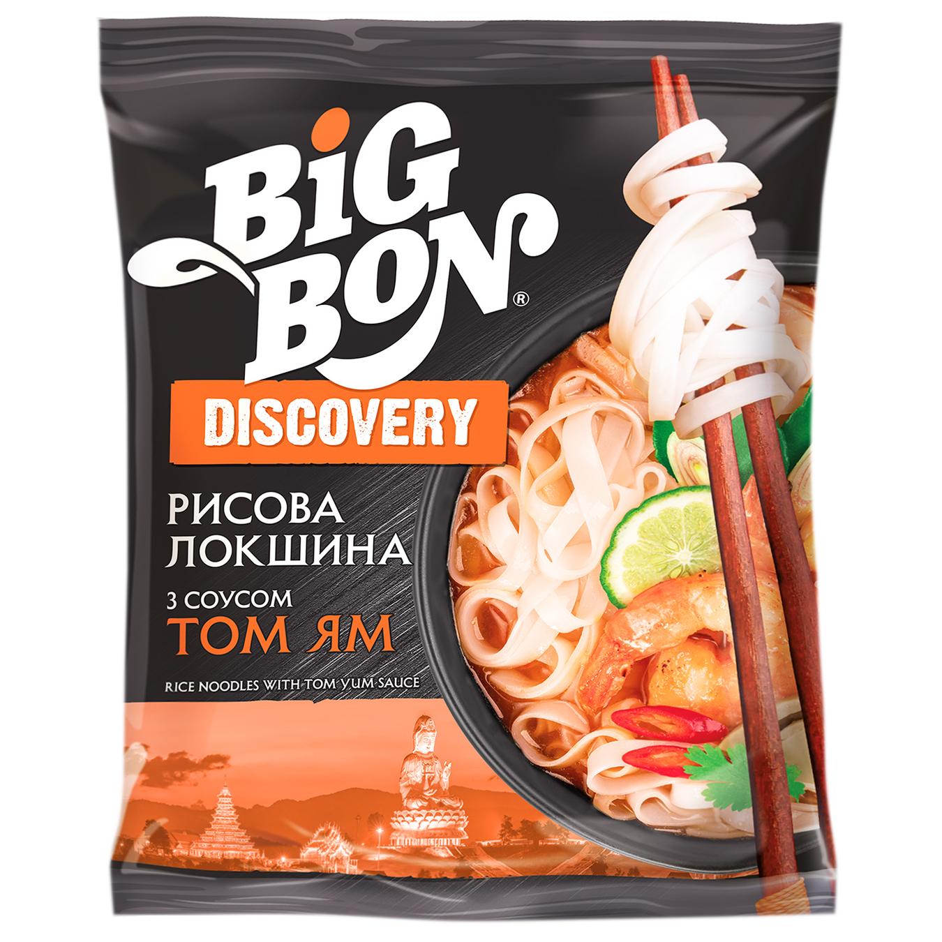 

Лапша Big Bon рисовая быстрого приготовления по-тайски с соусом Том Ям 65г