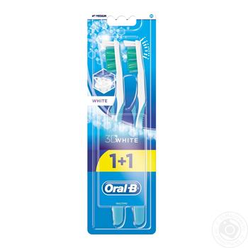 Щітка зубна Oral-B 3D White Свіжий подих м'яка 1шт купити, ціни на МегаМаркет - фото 1