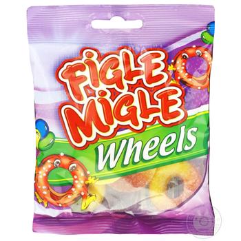 Конфеты фруктовые жевательные Figle Migle Колечки 80г