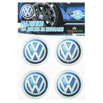 TerraPlus Volkswagen Label Sticker for Hubcaps and Rims 60mm - buy, prices for - photo 1