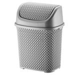 Bursev Pearl Grey Garbage Bucket 6l