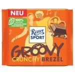 Шоколад молочний Ritter Sport Groovy Crunchy Brezel зі шматочками кренделя та хрусткими пластівцями 100г