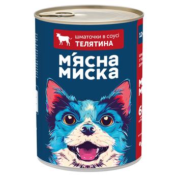 Корм влажный Мясная Миска с телятиной для собак 1,24кг - купить, цены на Cупермаркет "Харьков" - фото 1