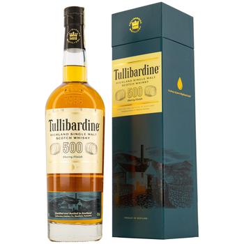 Віскі Tullibardine Sherry Finish 500 43% 0.7л - купити, ціни на ULTRAMARKET - фото 1