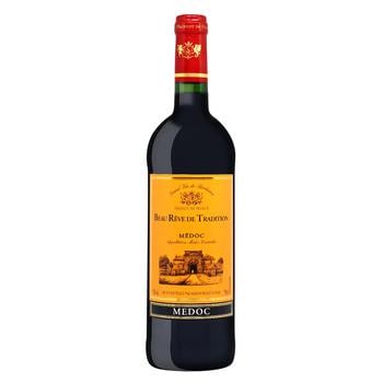 Вино Beau Reve de Tradition Medoc червоне сухе 12% 0,75л - купити, ціни на NOVUS - фото 1