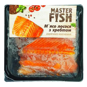 М'ясо Лосося Master Fish з хребтом гарячого копчення  500г - купити, ціни на - фото 1