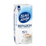 Сливки Белая линия отборные ультрапастеризованное 15% 485г