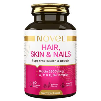 Novel Hair, Skin and Nails Chewable Tablets №60