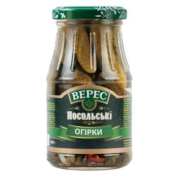 Огірки Верес Посольські 300г - купити, ціни на Auchan - фото 1