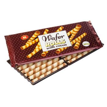 Biscuit-Chocolate Waffle Tubes with Cocoa 154g