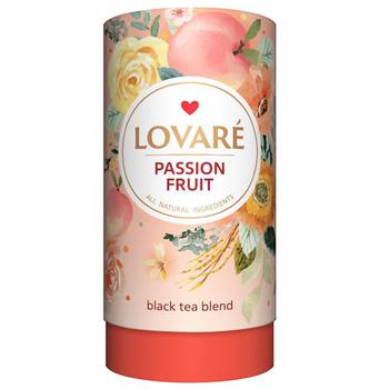 Lovare Passion Fruit Blend of Black and Fruits Tea 80g - buy, prices for Auchan - photo 1