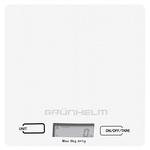 Grunhelm KES-01W White Rectangular Kitchen Scales