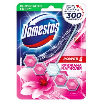 Блок для унітазу Domestos Power 5 Крижана магнолія 55г - купити, ціни на Ідеал - фото 1