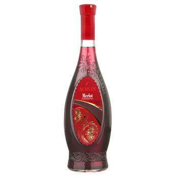 Aurvin Merlot Red Semi-Sweet Wine 11-13% 0.75l - buy, prices for NOVUS - photo 1