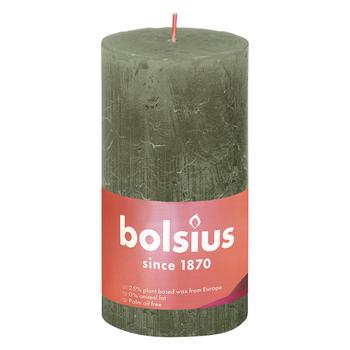 Свеча Bolsius рустик свежий оливковый 130/68 - купить, цены на Таврия В - фото 1