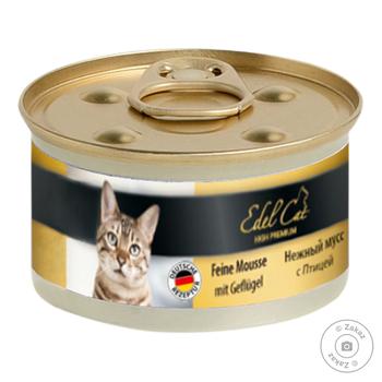 Вологий корм для котів Edel Cat мус з птахом 85г - купити, ціни на MasterZoo - фото 1