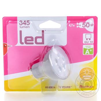 Лампочка Ашан Led 4.7W GU10 2770K - купить, цены на Auchan - фото 3