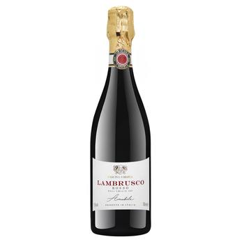 Вино ігристе Cascina S. Maria Rosso Amabile Lambrusco dell’Emilia червоне напівсолодке 7,5% 0,75л - купити, ціни на NOVUS - фото 1