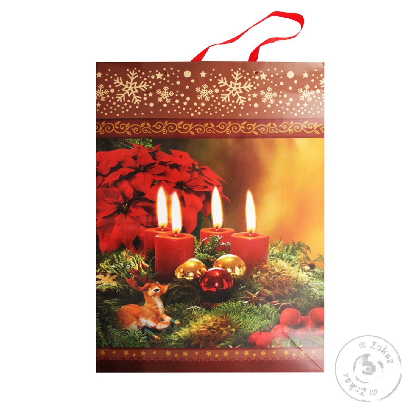 

Пакет бумажный Happycom рождественский 45x32см