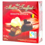 Цукерки Maitre Truffout Herzpraline міні сердечко асорті 45г