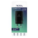 Ridea Element Duo 2USB 2.1A Black RW-21011 Fast Charger Adapter