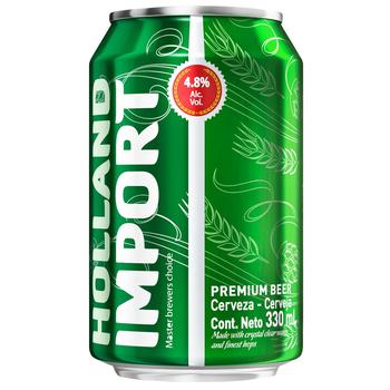 Holland Import Light Beer 4.8% 0.33l - buy, prices for MegaMarket - photo 1