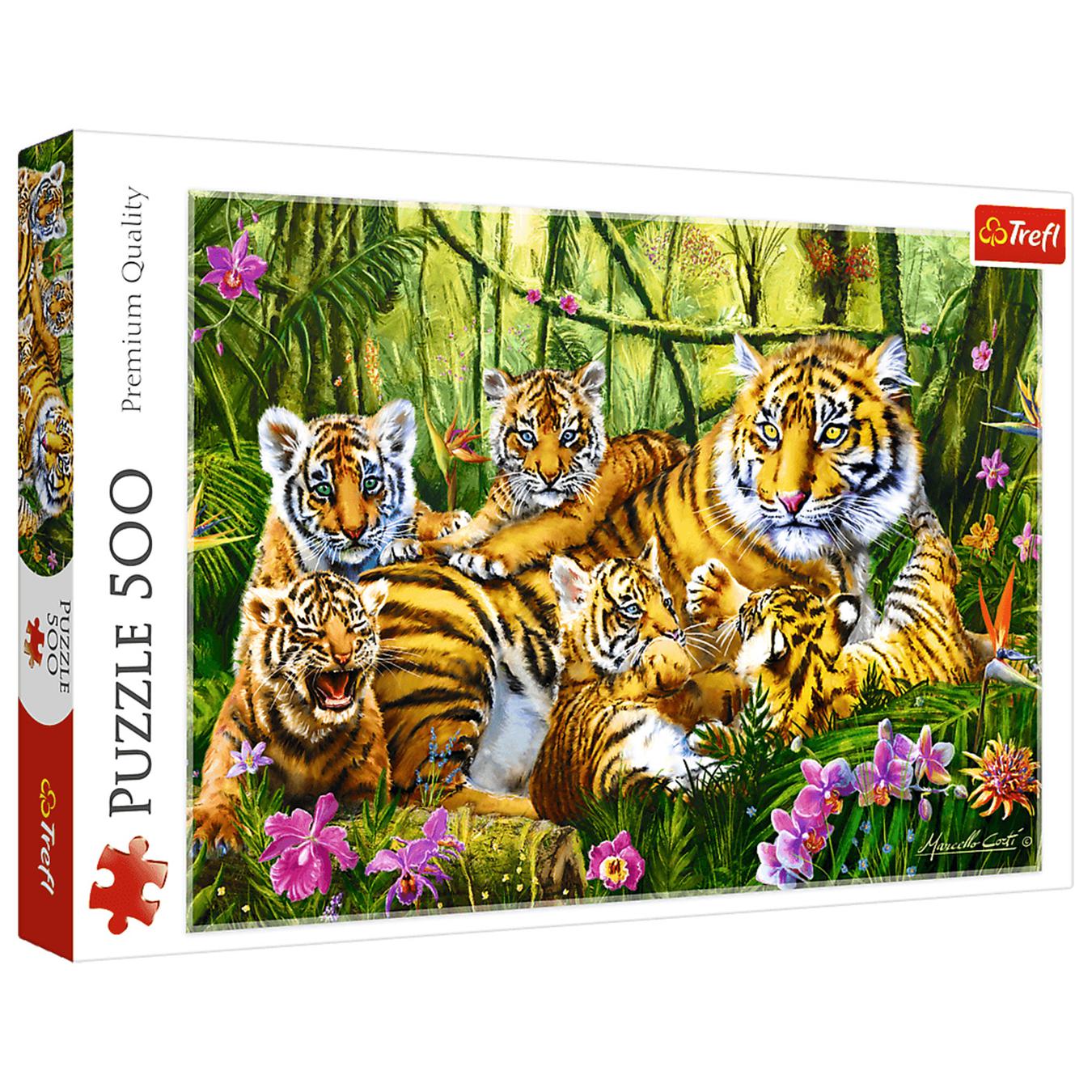 

Игрушка пазл Trefl 500 Семья тигров