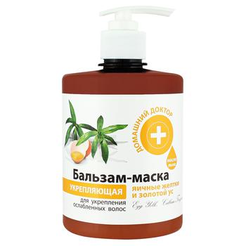 Domashniy doktor Egg Yolks and Golden Mustache Balm-mask to Strengthen Weakened Hair 500ml - buy, prices for Auchan - photo 1