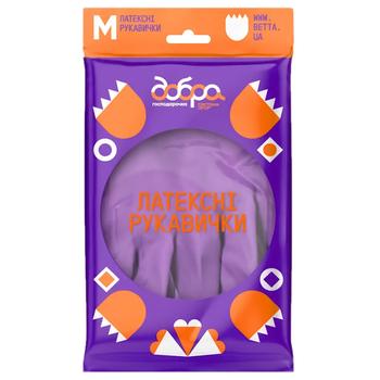 Dobra Hospodarochka Latex Household Gloves M - buy, prices for ULTRAMARKET - photo 1