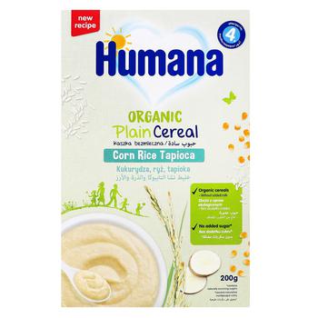 Каша Humana Organic безмолочна кукурудзяно-рисова 200г - купити, ціни на Auchan - фото 1