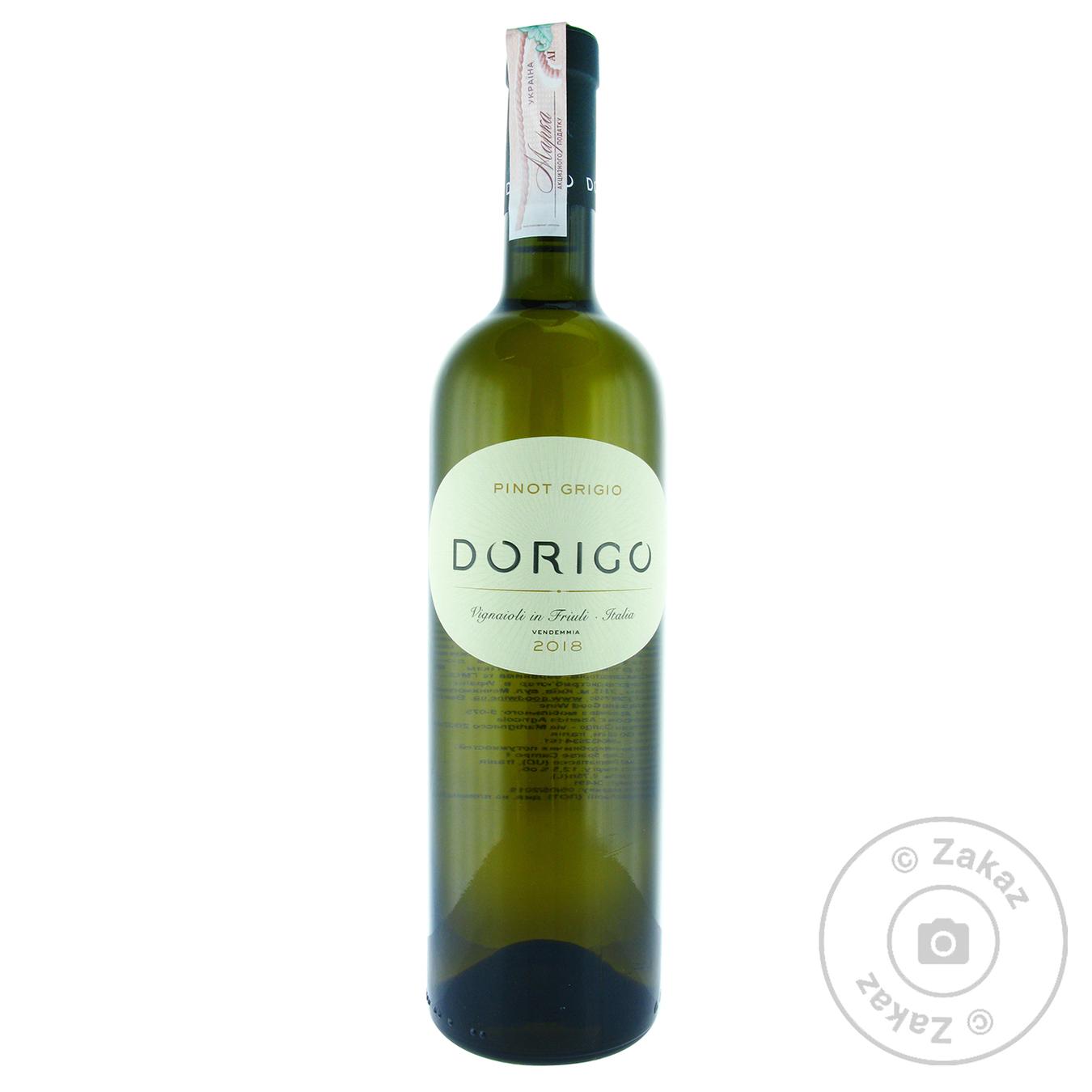 

Вино Pinot Grigio Dorigo белое сухое 13% 0,75л