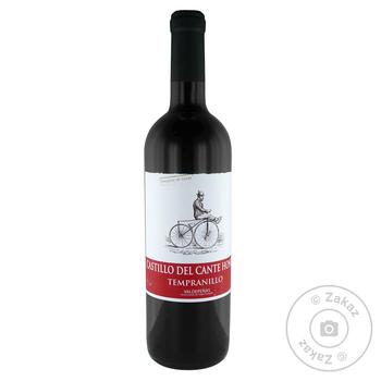 Вино Castillo Del Cante Hondo Tempranillo червоне сухе 12,5% 0,75л - купити, ціни на ULTRAMARKET - фото 1