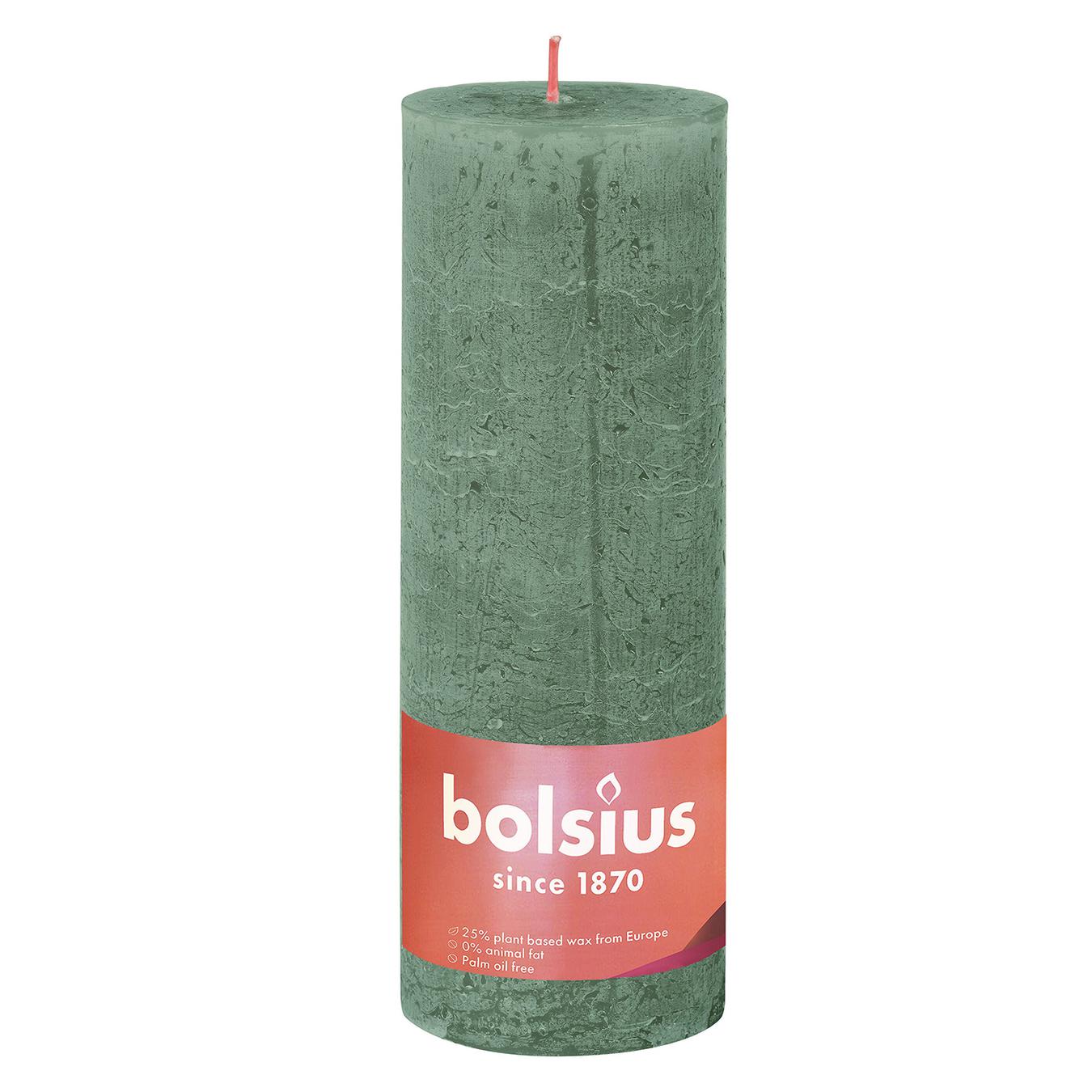 

Свеча Bolsius рустик шалфейный зеленый 190/68