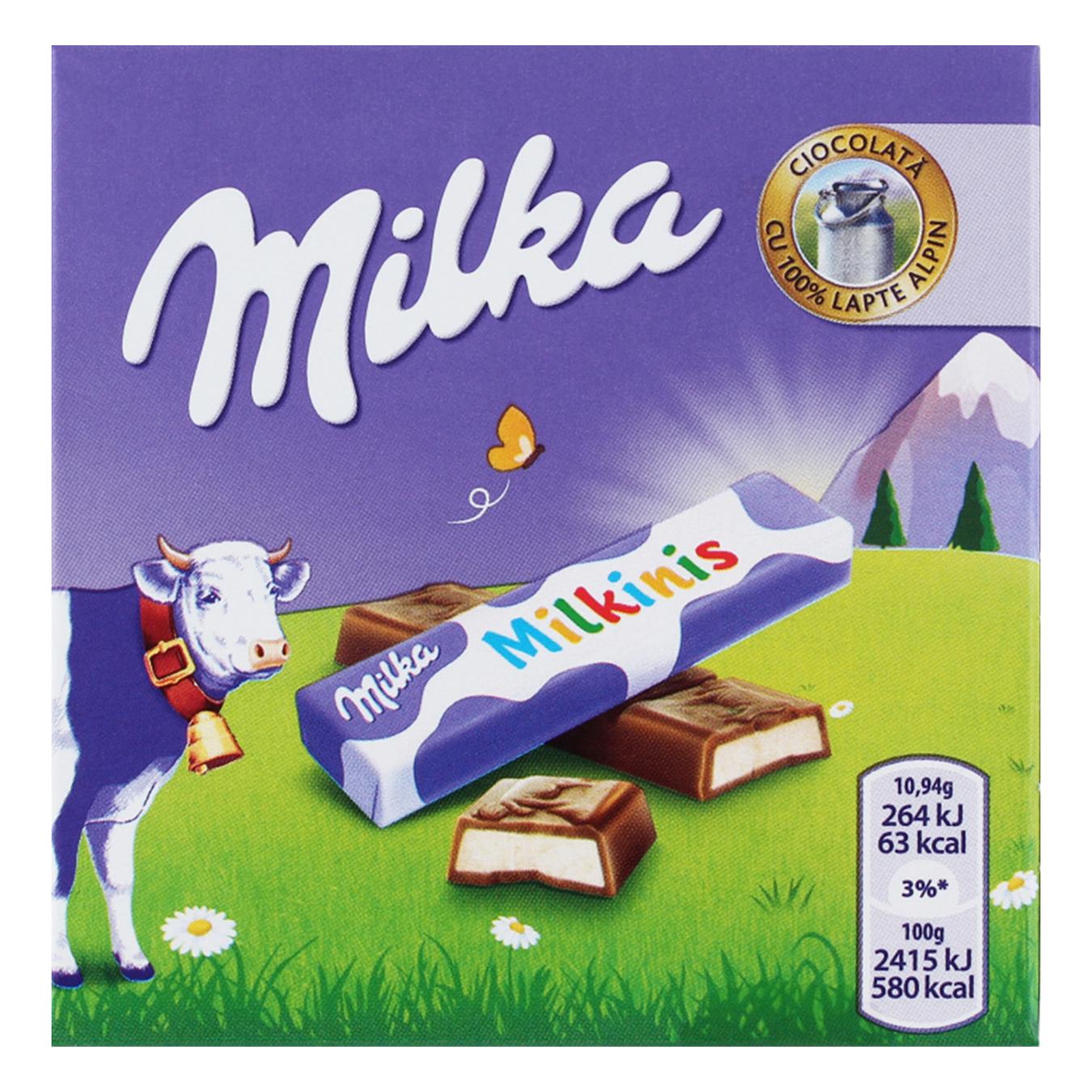 

Шоколад молочный Milka Milkinis с молочной начинкой 43,75г