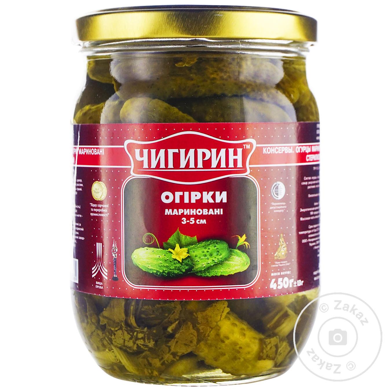 

Огурцы Чигирин маринованные 3-5 см 450г