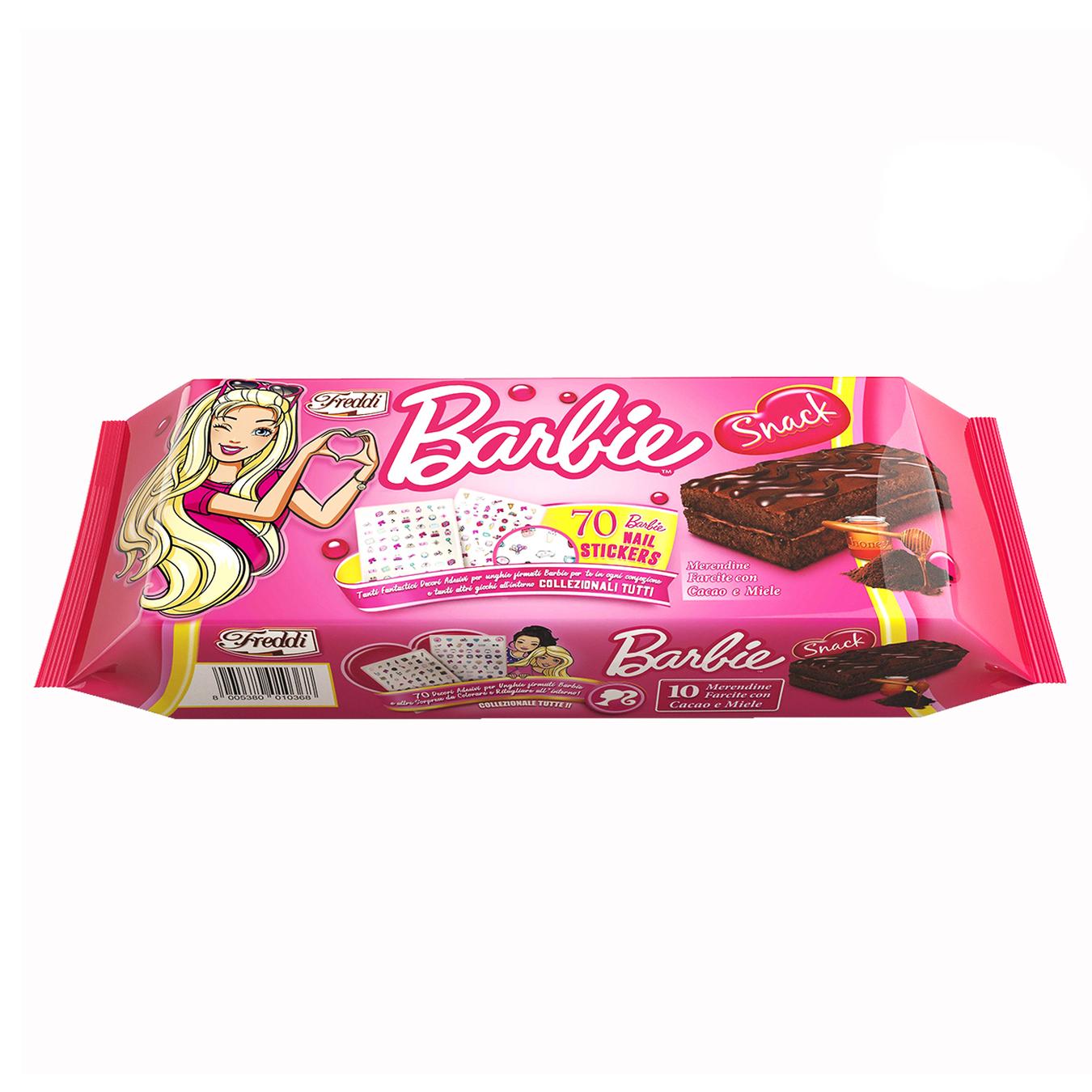 

Бисквит Freddi Barbie с начинкой какао-мед 10шт 250г