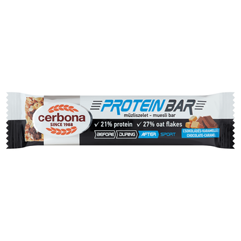 Батончик-мюслі Cerbona Sport Protein з шоколадом та карамеллю 35г - купити, ціни на КОСМОС - фото 1