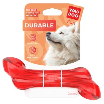 Waudog Bone Thermoplastic Rubber Dog Toy 20сm Red - buy, prices for MasterZoo - photo 1