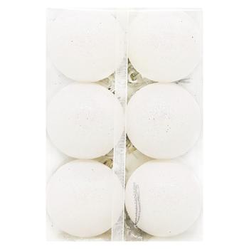 Jumi White New Year's Ball Decoration 4cm 12pcs - buy, prices for MegaMarket - photo 2