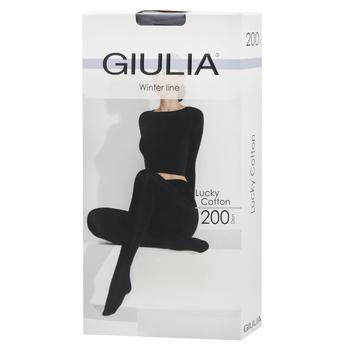 Колготи жіночі Giulia Lucky Cotton 200ден р.4 nero - купити, ціни на - фото 2