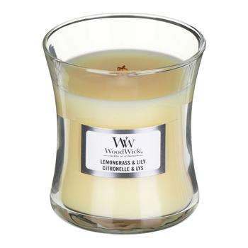 Аромасвічка Woodwick Lemongrass and Lily mini 85г