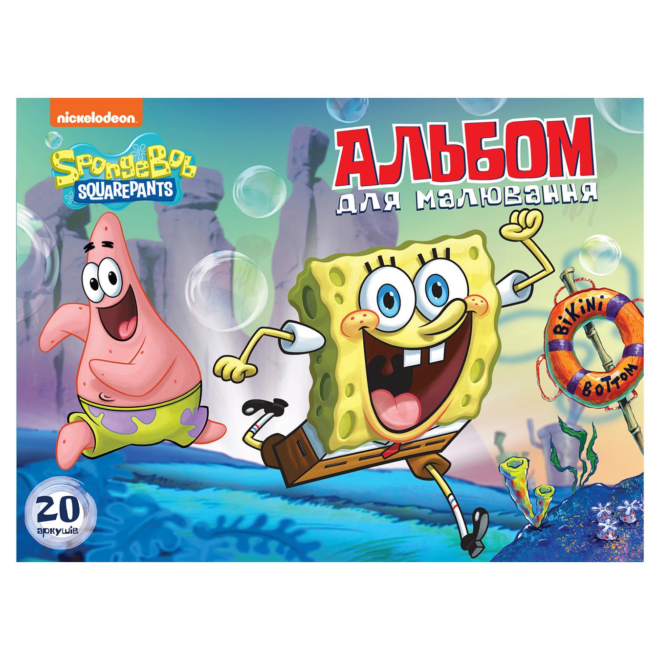 

Альбом для рисования Square Pants Sponge Bob 20 листов
