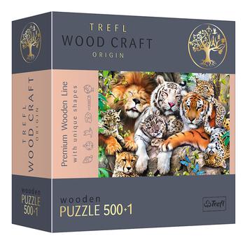 Trefl Wild Cats in Jungle Wooden Puzzles 501