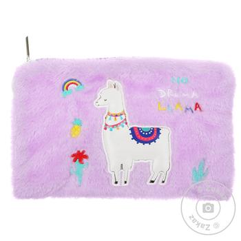 Llama Flat Pencil Case 24x15x1cm