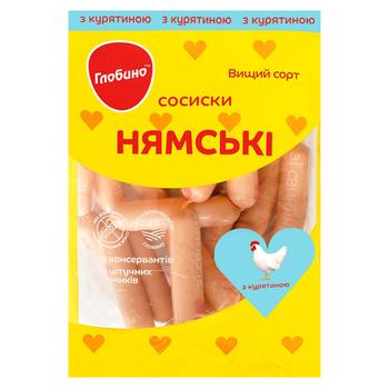 Сосиски Глобино Нямські з курятиною вищий сорт - купити, ціни на NOVUS - фото 1