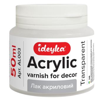 Ideyka Transparent Glossy Acrylic Varnish for Decoration 50ml