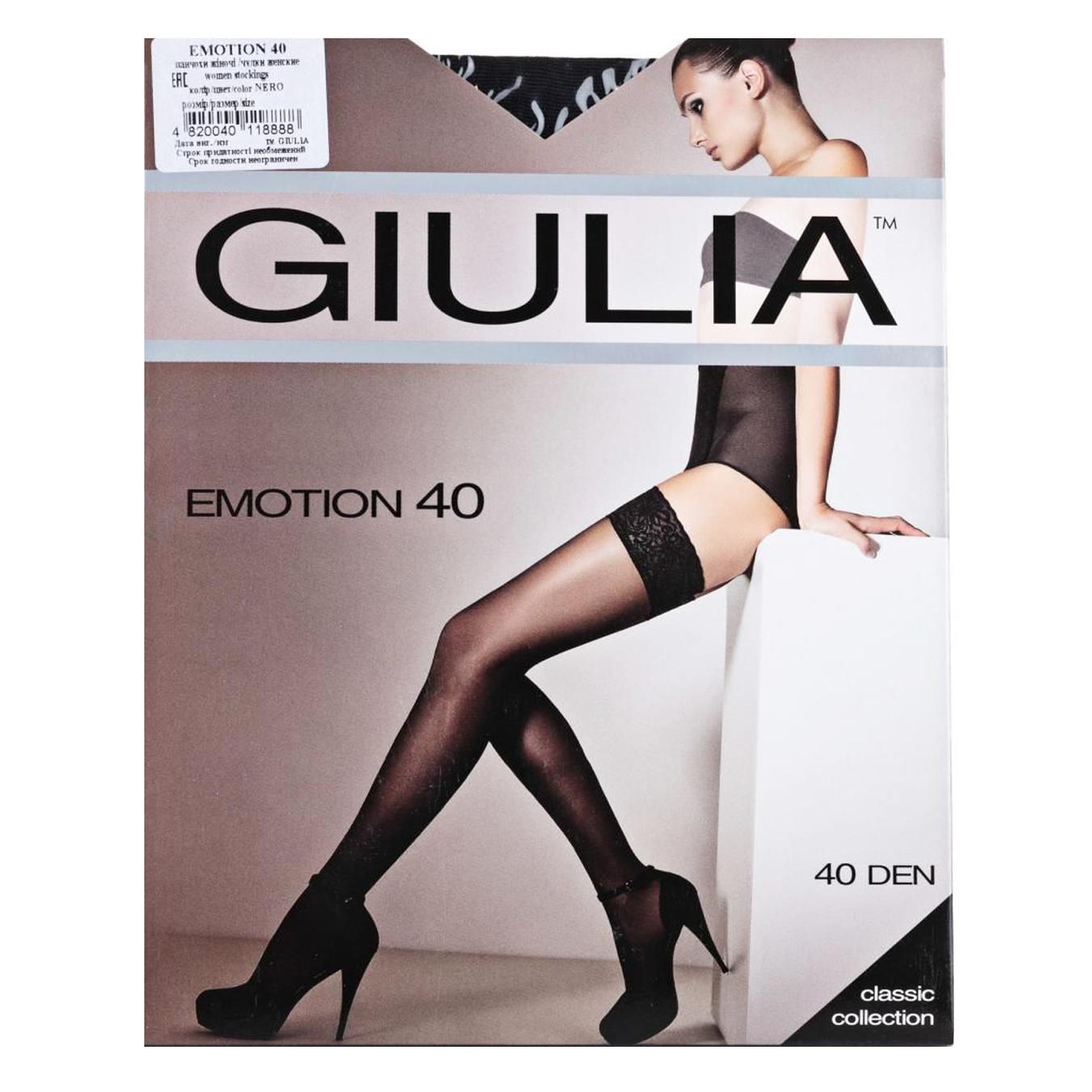

Чулки Giulia Emotion nero женские 40ден 3/4р