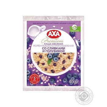 Каша овсяная АХА со сливками и голубикой мгновенного приготовления 40г купить, цены на МегаМаркет - фото 1
