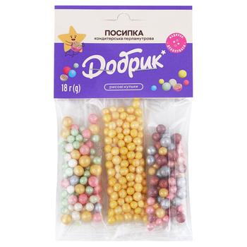 Посипка кондитерська Добрик Рисові кульки 18г - купити, ціни на NOVUS - фото 2